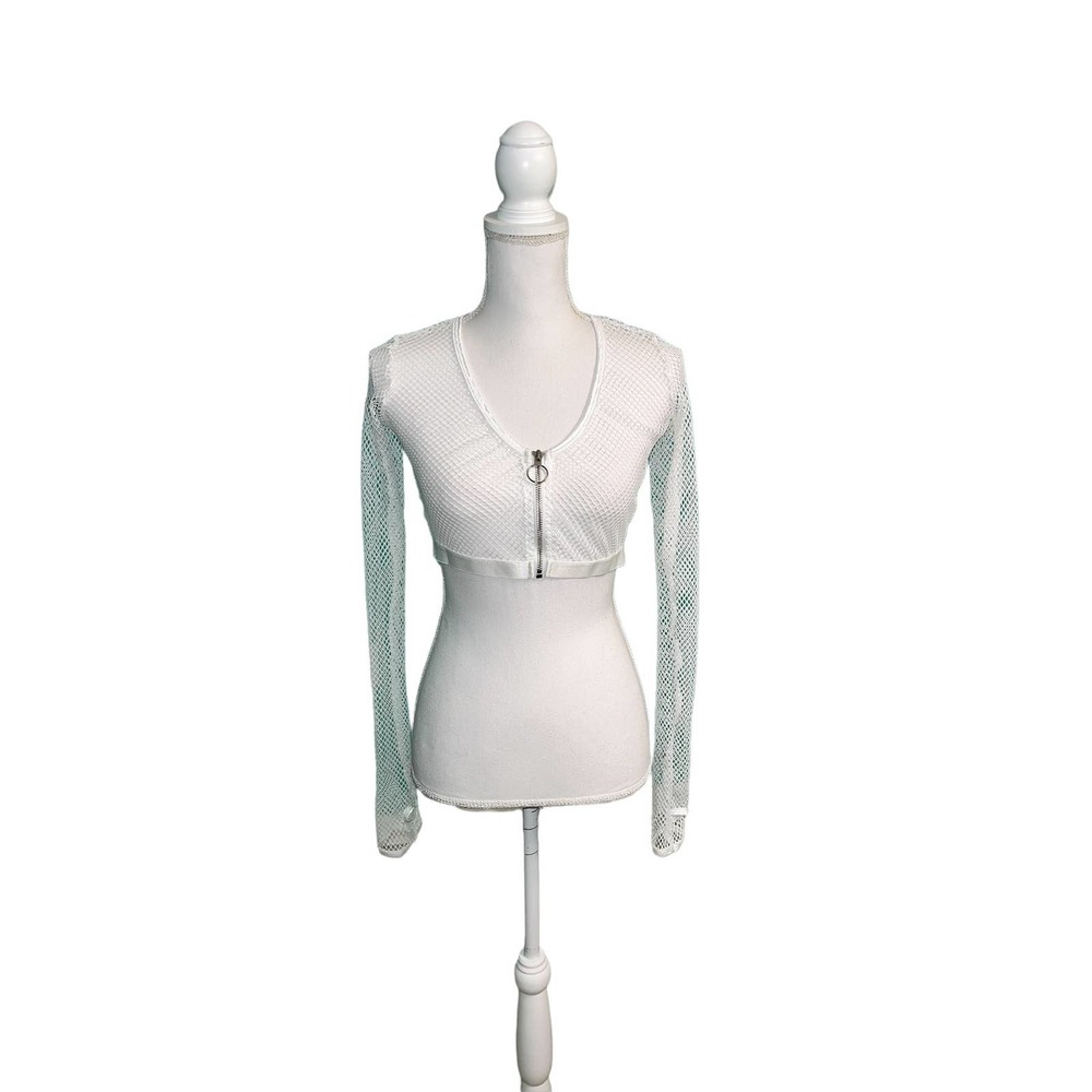 Dolls Kill Angelic Tempo Fishnet Crop Top Size Medium NWT